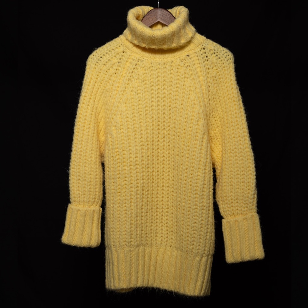 Zara Vibrant Yellow Cowl Neck Sweater